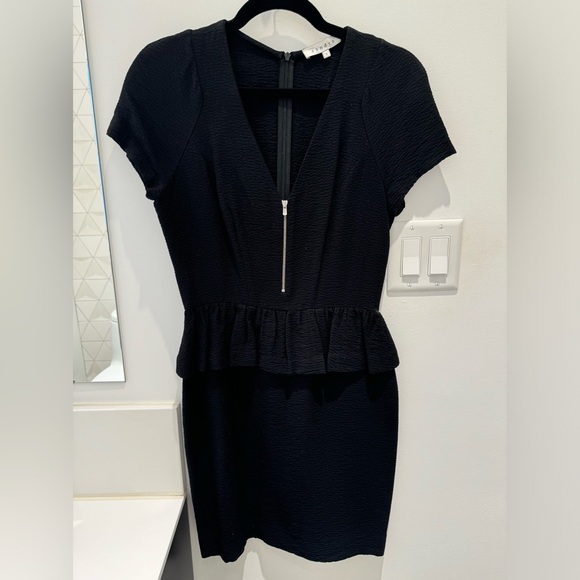 Sandro Black Peplum Dress - Picture 2 of 6